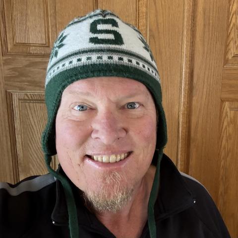Daniel Patterson in MSU beanie