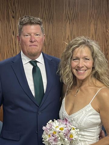 Daniel Patterson with wife Lori Kindsvatter